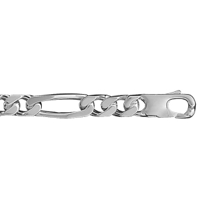 BRACELET 1+2 7MM 21CM ARGENT .