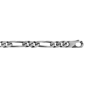 BRACELET 1+2 7MM 21CM VEIL ARGENT