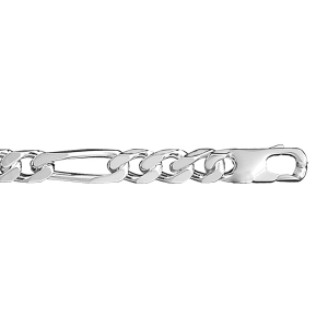 BRACELET 1+3 7MM 21CM ARGENT .