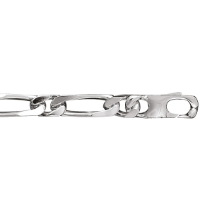 BRACELET 1+1 8MM 21CM ARGENT