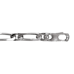 BRACELET 1+1 8MM 21CM VEIL ARGENT