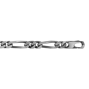 BRACELET 1+2  8MM 21CM VEIL ARGENT
