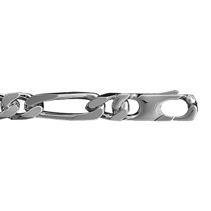 BRACELET 1+2  8MM 21CM VEIL ARGENT