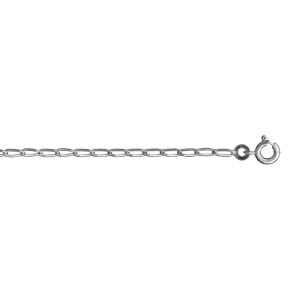 CHAINE CHEVAL 2MM 45CM VEIL ARGENT