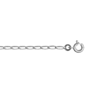 BRACELET CHEVAL 2 MM 18 CM  ARGENT