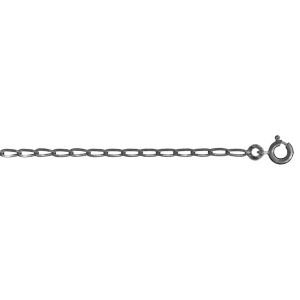 BRACELET CHEVAL 2 MM 18 CM VEIL ARGENT