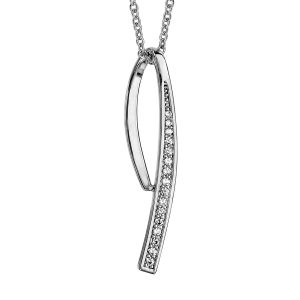 COLLIER ARGENT RHODIÉ OXYDES BLANCS SERTIS 40+4CM