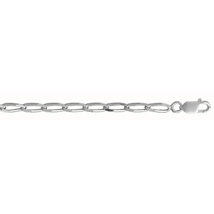 CHAINE CHEVAL 3MM 50CM ARGENT .