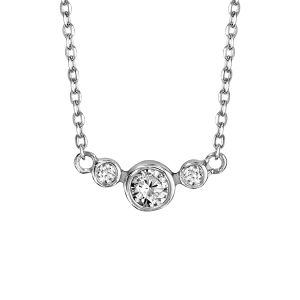 COLLIER ARGENT RHODIÉ 3 OXYDES SERTIS CLOS 42+5CM