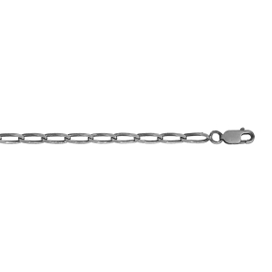 CHAINE CHEVAL 3MM 50CM VEIL ARGENT