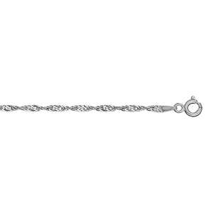 CHAINE ARGENT RHODIÉ SINGAPOUR 2,00MM  40CM