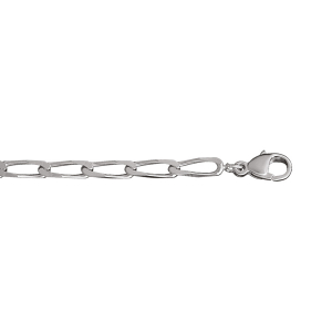 CHAINE CHEVAL 4MM 55CM ARGENT .