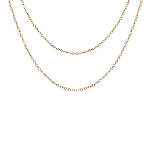 COLLIER ARGENT ET DORURE JAUNE DOUBLE CHAINE 40 ET 45CM