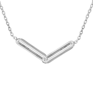 COLLIER ARGENT RHODIÉ 40+5CM