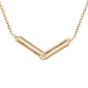 COLLIER ARGENT ET DORÉ JAUNE 40+5CM
