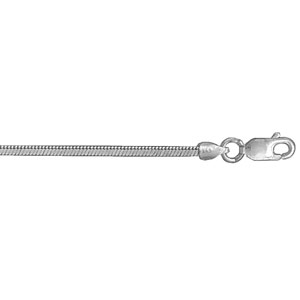 COLLIER ARGENT SERPENTINE CARRÉ 1,6X1,6 EN 45CM