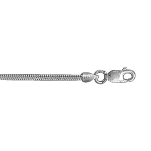 BRACELET ARGENT SERPENTINE  CARRÉ 1,6X1,6 EN 18CM