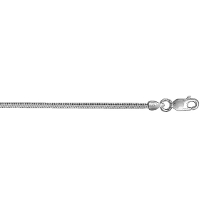 BRACELET ARGENT SERPENTINE  CARRÉ 1,6X1,6 EN 18CM