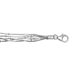 BRACELET MULTIFILS ARGENT 19CM
