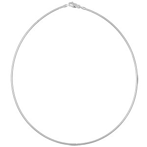 COLLIER FIL FIN OMEGA RONDE 1,35MM  ARGENT 40CM