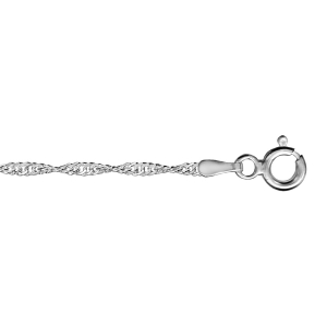 BRACELET ARGENT RHOIDE SINGAPOUR 1,5MM 18CM