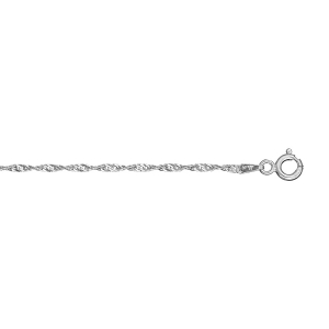 BRACELET ARGENT RHODIÉ SINGAPOUR 1,5MM 18CM
