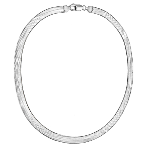 COLLIER MAILLE MIROIR ARGENT 42CM