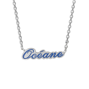 COLLIER FORCAT GRAVÉ DECOUPÉ ARGENT 40CM