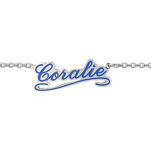 COLLIER FORCAT GRAVÉ DECOUPÉ  VOLUTE  40CM