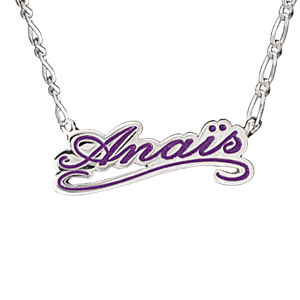 COLLIER 1+1 GRAVÉ DECOUPÉ  VOLUTE 40CM