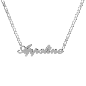 COLLIER ARGENT 1+1 2MM DECOUPE FORME ANGLAISE 43CM REGL 40