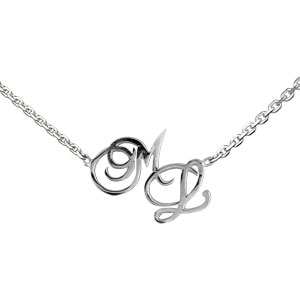 COLLIER GROS MODELE  FORCAT INITIALES DEC ANGLAISE STYLISEE 40CM