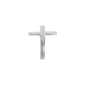 PIN'S ARGENT RHODIÉ CROIX