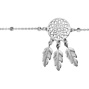 CHAINE CHEVILLE ARGENT RHODIÉ ATTRAPE REVE 23+3CM