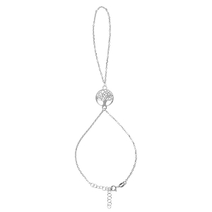PARURE DE MAIN ARGENT RHODIÉ ARBRE DE VIE