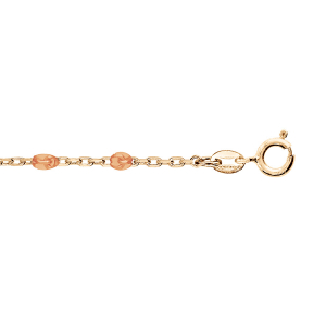CHAINE CHEVILLE ARGENT ET DORURE JAUNE OLIVES RÉSINE ORANGE TRANSPARENT 23+3CM