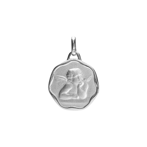 PENDENTIF STYLE CACHET ANGE ARGENT RHODIÉ
