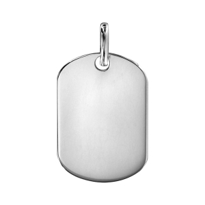 PLAQUE ARGENT RHODIÉ GI MOYEN MODELE 16x23 PANS ARRONDIS