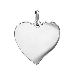 PENDENTIF ARGENT RHODIÉ COEUR PETIT MODELE 21MM