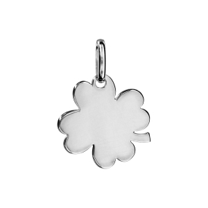 PENDENTIF ARGENT RHODIÉ TREFLE PETIT MODELE 16X16