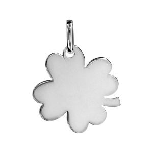 PENDENTIF ARGENT RHODIÉ TREFLE MOYEN MODELE 24X24