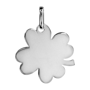 PENDENTIF ARGENT RHODIÉ TREFLE GRAND MODELE 27X27