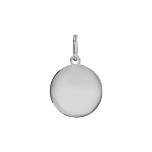 PENDENTIF ARGENT RHODIÉ ROND PETIT MODELE 14MM