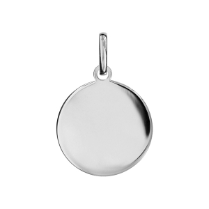 PENDENTIF ARGENT RHODIÉ ROND MOYEN MODELE 19MM