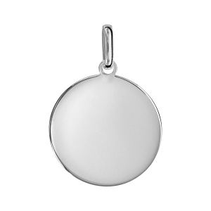 PENDENTIF ARGENT RHODIÉ ROND GRAND MODELE 24MM