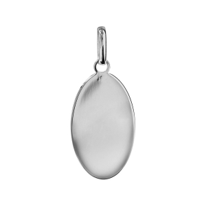PENDENTIF ARGENT RHODIÉ OVALE PETIT MODELE 15X25