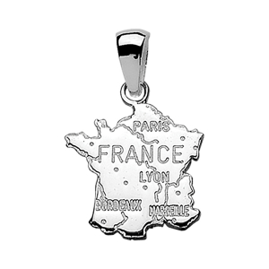 PENDENTIF CARTE DE LA FRANCE