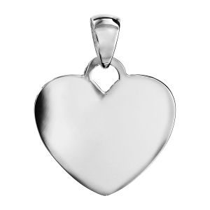 PENDENTIF GROS COEUR ARGENT