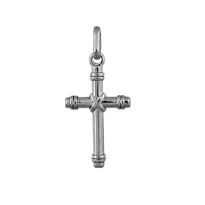 PENDENTIF PETIT CROIX 20MM X 12MM ARGENT RHODIÉ