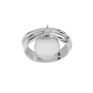 BAGUE ARGENT RHODIÉ PAMPILLE LISSE